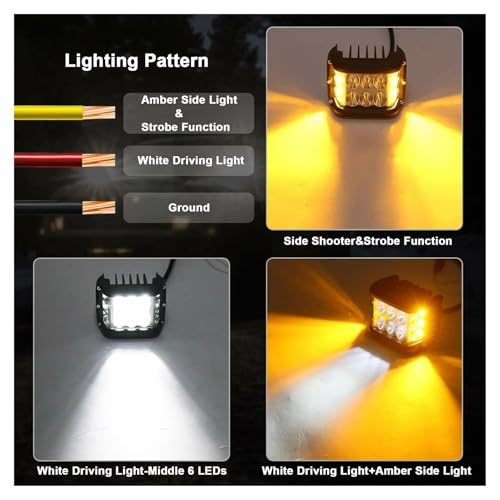 Lumière travail tout-terrain LED 45W projecteur spot inondation tricolore pour bateau et camion