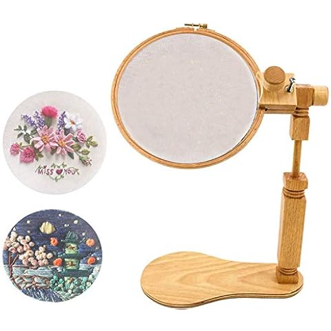 Rotated Embroidery Frame Stand, Wooden Embroidery Frame Rotatable Hoop, for Most Size Art Craft Handy Sewing Christmas Decorations of Hoops Cover