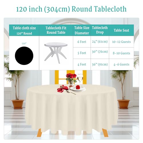 Nappe ronde polyester lin haut de gamme chic pour restaurant
