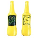 Poleish Sports Original Bottle Bash (Beersbee, Polish Horseshoes, Frisbeer) Bottle Set, Unbreakable - Choose Yellow, USA or USA with LED Version - Yellow