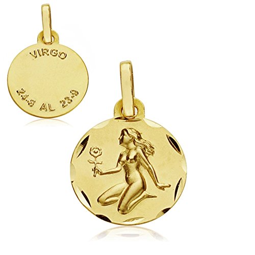 Medalla Oro 18k Virgo 13mm Inmaculada Romero
