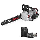 Enhulk 58V 16-INCH Brushless Electric Chainsaw Cordless with Chain Brake for Safety, 78.8 ft./s Max Chain Speed with EZ HMI LED Control Panel, 2.5Ah Battery and Charger Included, LCS1216