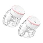 搾乳器、ウェアラブル搾乳器 ハンズフリー電動搾乳器 授乳用 4モード 12吸引レベル 低ノイズ 内蔵バッテリー 180mlミルクコレクター付き 家庭旅行用 2個パック