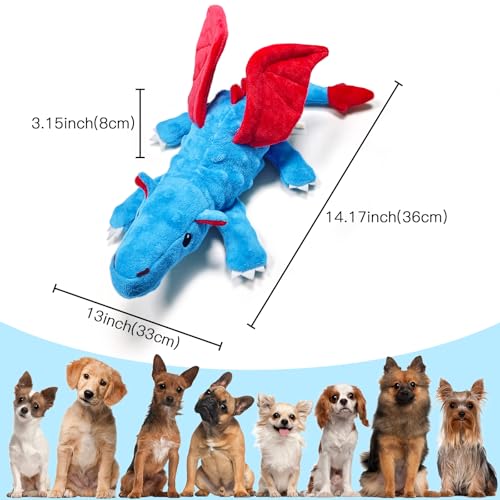 Juguete de peluche dragón para perros de 12 pulgadas miniatura 5