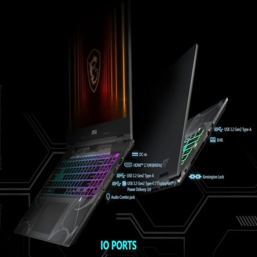Image of Customized 15.6 inch FHD 144Hz Gaming Laptop, Made with MSI Cyborg 15 Intel Core 5 210H, Geforce RTX 5060, Up to 64GB DDR5 RAM, Up to 4TB SSD, RGB Backlit, Wi-Fi 6E, Translucent Black, Win 11