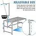 Feed Bin Goat Stand for Milking, 600LBs Goat Milking Stand, Sheep Trimming Hoof Table Iron Silver, Adjustable Size