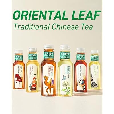 ORIENTAL LEAF Unsweetened Iced Tea Bottled Jasmine Green Tea, 16.9 FL oz bottles (Pack of 15), Sugar Free, 0 Calories