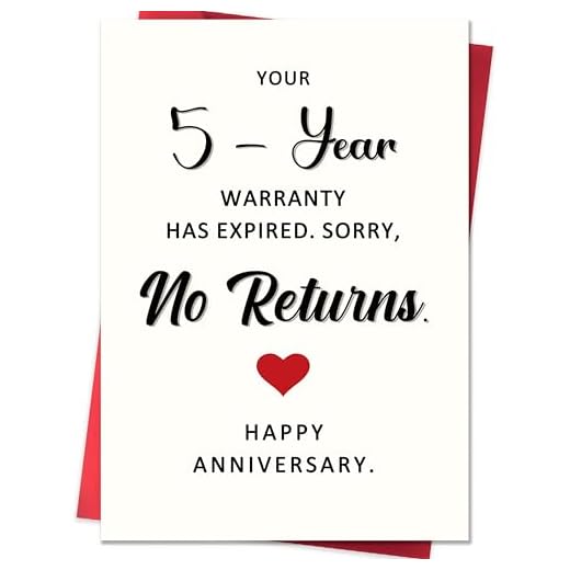 Smithtuy Funny 5th Anniversary Card,5 Year Wedding Anniversary Card Gifts for Him Her Husband Wife Couples,Wood Anniversary Cards Gifts for Boyfriend Girlfriend Women Men