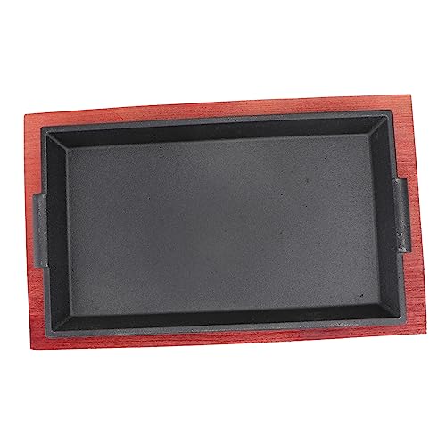 Ciieeo Padella in Ghisa Antiaderente per Barbecue e Bistecca, Teglia da Forno in Metallo per Piani a Gas e Induzione, Piastra Resistente per Grigliate all’Aperto e Cucina Condivisa