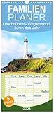 Family Planner 2026 – Lighthouses – Pioneering Through the Year with 5 Columns (Wall Calendar, 21 cm x 45 cm), Calvendo: Monthly Calendar with Lighthouses in the World