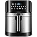 Air Fryer EVERUS 1700-Watts Hot Air Fryer Oven XL 5.8QT, Stainless Steel Electric Air Fryer Oilless Cooker with 8 Presets, Nonstick Square Basket, 2 Years Warranty, ETL Listed