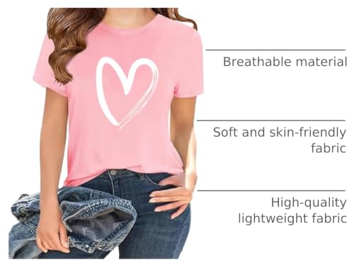 Image of Girls Short Sleeve Tee Shirts Kids Summer Crewneck Tops 5-14 Years