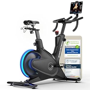 Sportstech sBike Lite oder mit 10,1″ Display – Smartes Heimtrainer Fahrrad mit LED – Deutsche Qualitätsmarke – App mit Kursen und 360° Funktion für Full Body Workout – Ergometer
