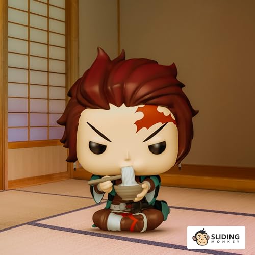 Funko Pop! Animation: Demon Slayer - Tanjiro with Noodles- Figurine en Vinyle à Collectionner - Idée de Cadeau - Produits Officiels - Jouets pour Les Enfants et Adultes - Anime Fans