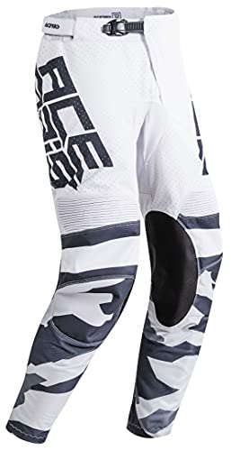 Acerbis Helios Spodnie motocrossowe, szary/czarny/biały, Long 28