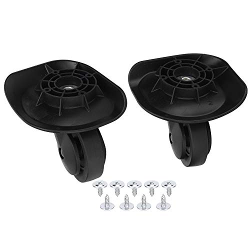 Dekaim Rueda para Maleta, 1 par de Ruedas Negras para Maleta, Accesorio de Repuesto para Equipaje Universal, Suministros para Exteriores Cover