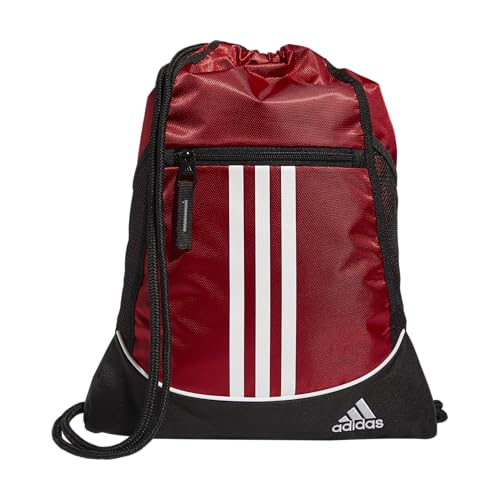 adidas Alliance Sackpack – Drawstring Backpack for Sports, Small Gym Bag