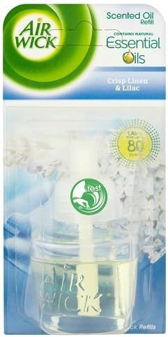 Air Wick Air Freshener, Electrical Plug-In, Crisp Linen and Lilac, Refill 19 ml x 2 (Pack of 5)