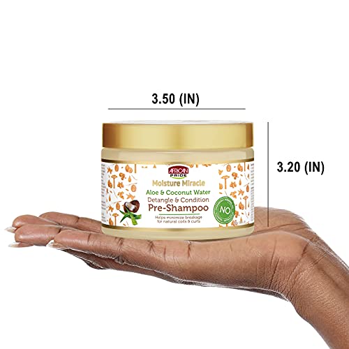 African Pride Moisture Miracle Pre-Shampoo, & Honey & Coconut Oil Shampoo - Helps Repair & Replenish Moisture To Natural Coils & Curls, Nourishes & Shines, 12 Oz #TOP7