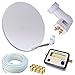 Produktbild netshop 25 HD Sat Anlage 80cm Spiegel + Opticum Quad LNB für 4 Teilnehmer + 50m Kabel + SAT Finder (3 Farben wählbar)