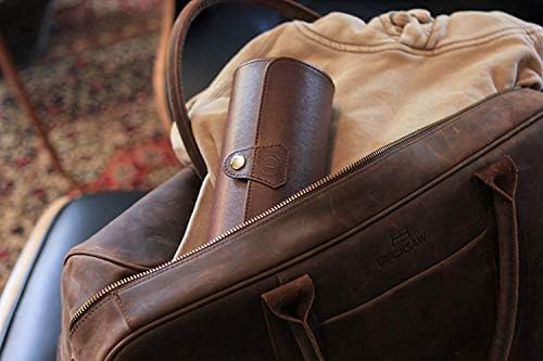 CASE ELEGANCE Vegan Leather Watch Roll Organizer (Brown)