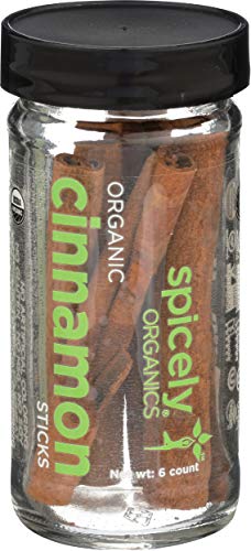 Spicely Organic Cinnamon Sticks 6 Count Jar Certified Gluten Free
