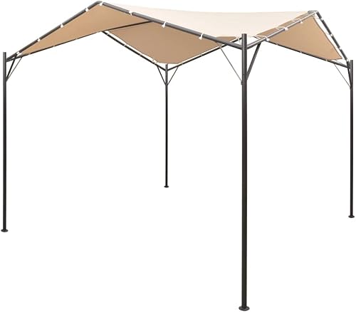 Carpa, tiendas de campaña para fiestas, tienda de campaña con paredes laterales, carpa de pabellón Gazebo 13' 1" x13' 1" Acero BeigeAdecuado para