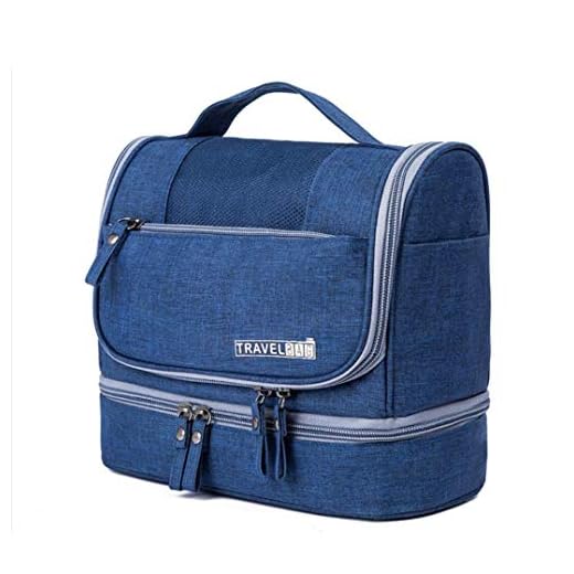 CYBERNOVA Bolsa de Aseo para Viajes, Kit Grande de Organizador cosmético Resistente al Agua, Bolsa de Aseo compacta Hombres y Mujeres (Azul)