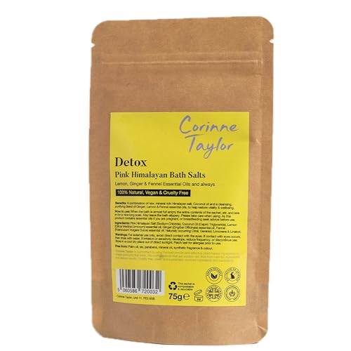 Image of Corinne Taylor | Detox Himalayan Bath Salts | Lemon, Ginger & Fennel | Restores Vitality & Wellbeing | Organic & Natural | 75g