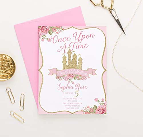 Personalized Fairytale Birthday Invitations For Girls, Your Choice Of Quantity, Age, Info And Envelope Color #TOP2