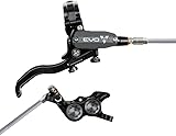 Hope EVO GR4 Disc Brake and Lever Set - 4-Piston Hydraulic Post Mount Brake with Braided Hose, Black Smoke Finish, Superior Power, Smooth Modulation, Adjustable Reach, for Gravity & E-Bike Performance