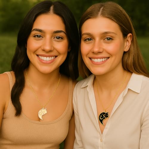 Dr's gift Cat Friendship Necklaces BBF Best Friend Necklace Matching Necklace for Couples Black White Pandent Jewelry Gifts4