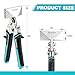 DURATECH 3 Inch Sheet Metal Bender, Hand Seamers Sheet Metal Tools with Ergonomic TPR Handle, Straight Jaw Metal Bending Pliers for Bending, Seaming and Flattening Metal