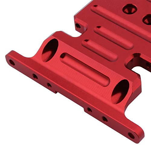 Hobbypark Aluminum Center Frame Brace Transmission Skid Plate For Axial Scx10 1/10 Rc Rock Crawler Car Option Parts (Red) #TOP3