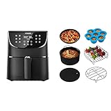 COSORI Smart WiFi Air Fryer 5.8QT(100 Recipes), Digital Touchscreen with 11 Cooking Presets & Air...