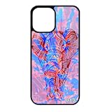 Cover per Apple iPhone 12 Mini Silicone Elefante azteco Solido Disegno Etnico Morbido Savana Blu Personalizzato 256GB Alluminio Animali Case