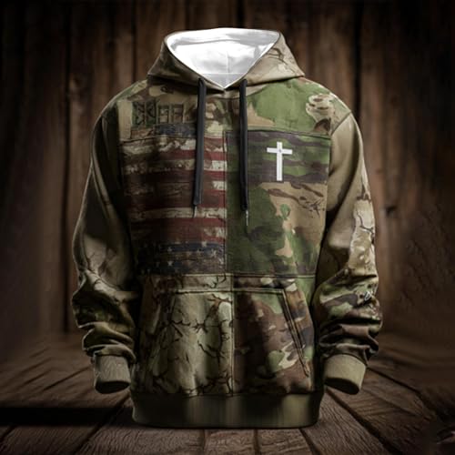 Cambkatl Men's Vintage Distressed Hoodies American Flag Loose Hooded Sweatshirt Trendy Casual Long Sleeve Pullovers2