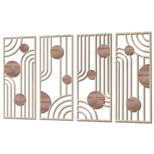 COLOR VALLEYART Set of 3 Modern Wood Wall Art Panels,