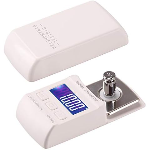 [New Version]Kinstecks 100g/0.01g Digital Turntable Stylus Force Scale LP Stylus Gauge Blue LCD Backlight Digital Scale with 10g Calibration Weight for Tonearm Phono Cartridge-White Cover