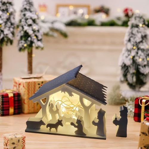 Moule silicone de Noël 4pcs Nativité et maison haute précision - 5