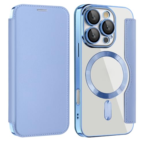 Étui portefeuille iPhone 16 Pro 6.3 en cuir avec 3 fentes cartes et blocage RFID