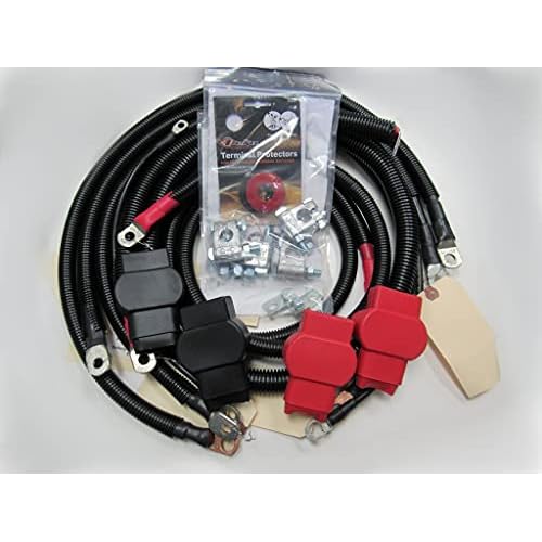 Made in USA. Custom Battery Cables Compatible/Replacement kit for Ford Superduty F250…