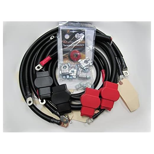 Made in USA. Custom Battery Cables Compatible/Replacement kit for Ford Superduty F250 F350 F450 truck 2003-2007 6.0L Powerstroke diesel 2/0 wire with 90 degree bend at starter. The Original. 4437-90