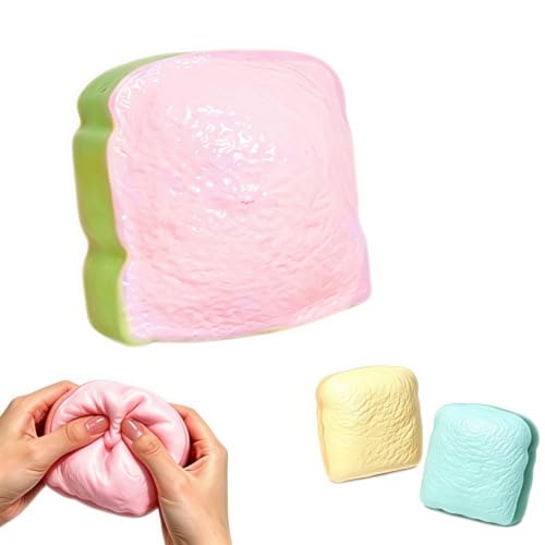 Crunchy Bread Squishy,Toast‑Shaped Bead Filled Squishy Toy