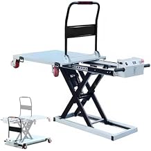 Hydraulic Scissor Lift Table Cart, Hydraulic Lifting Platform, Mobile Lift Dolly with 4 Wheels, 300KG Capacity for Pallet Truck Material HandlingCarbon Steel,155x75cm