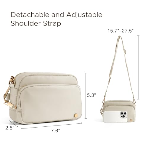Joryin Anti Theft Crossbody Bag for Women Men, Slash-resistant RFID Blocking Travel Purses, Small Shoulder Bag Handbag, Beige by Joryin - Used condition - Image 6