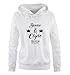 Produktbild Comedy Shirts - Bonnie & Clyde - Premium Motiv - Damen Hoodie - Weiss / Schwarz Gr. M