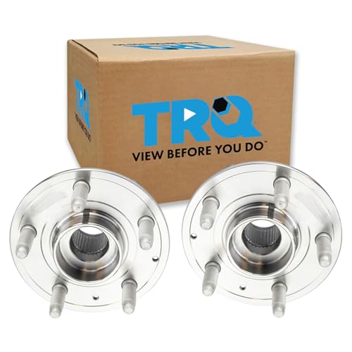 Image of TRQ Left and Right Wheel Bearing and Hub Assembly Set 2 Piece Compatible with 10-15 Chevrolet Camaro LT LS Manual Transmission 16-19 Camaro 19-20 Buick Envision 16-20 Cadillac CT6 2019 CTS