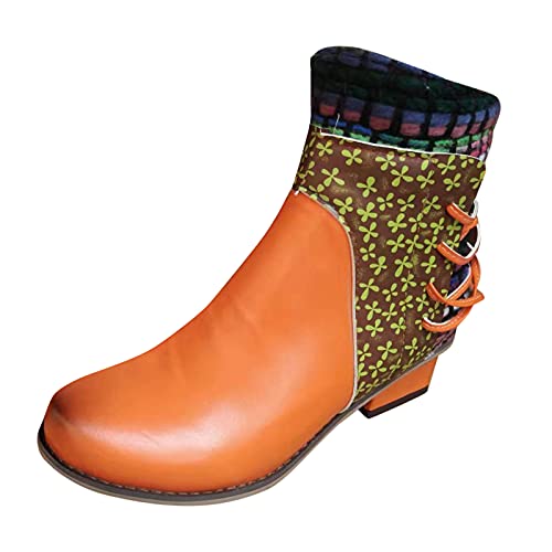 Bottes de marche pour femmes avec fermeture éclair latérale et lacets