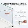 VEVOR Glass Wind Guard for Rectangular Fire Pit Table 798 x 317 x 165 mm, 8mm Thick and Sturdy Tempered Glass Panel with Hard Aluminum Corner Bracket & Rubber Feet, Easy to Assemble #2